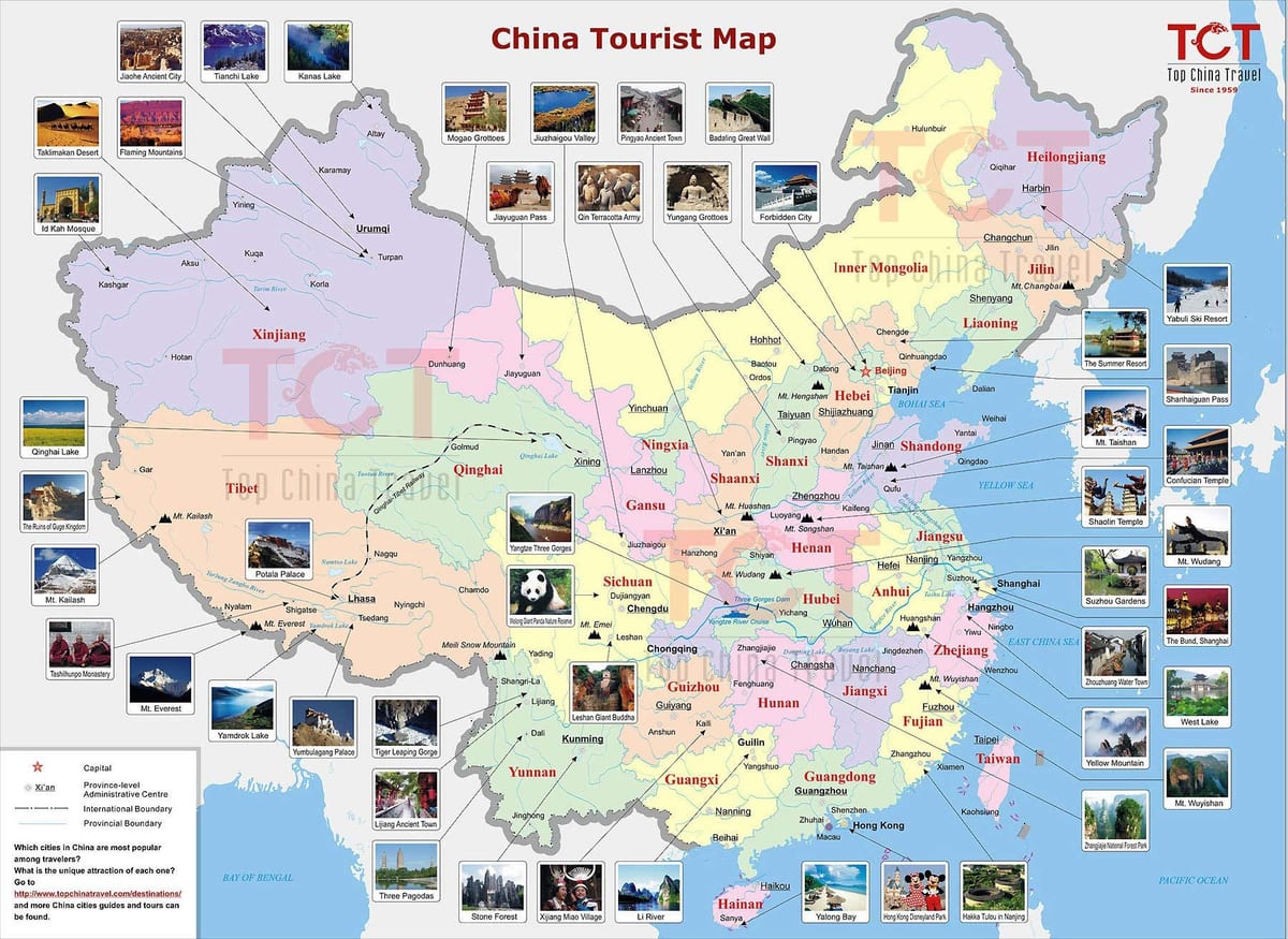 bản đồ của đỉnh Trung quốc