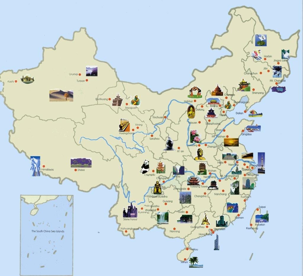 bản đồ du lịch Trung quốc