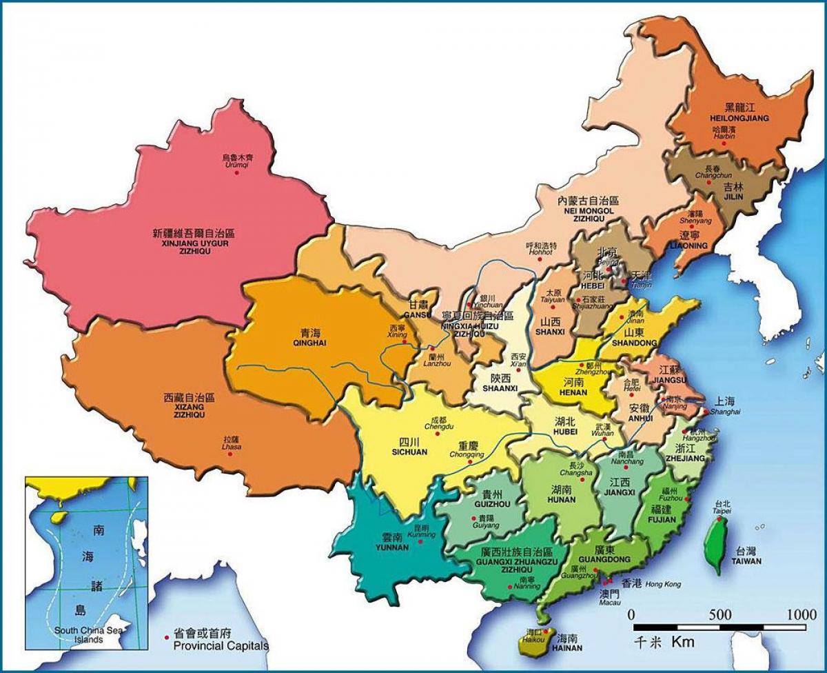 bản đồ Trung quốc tỉnh