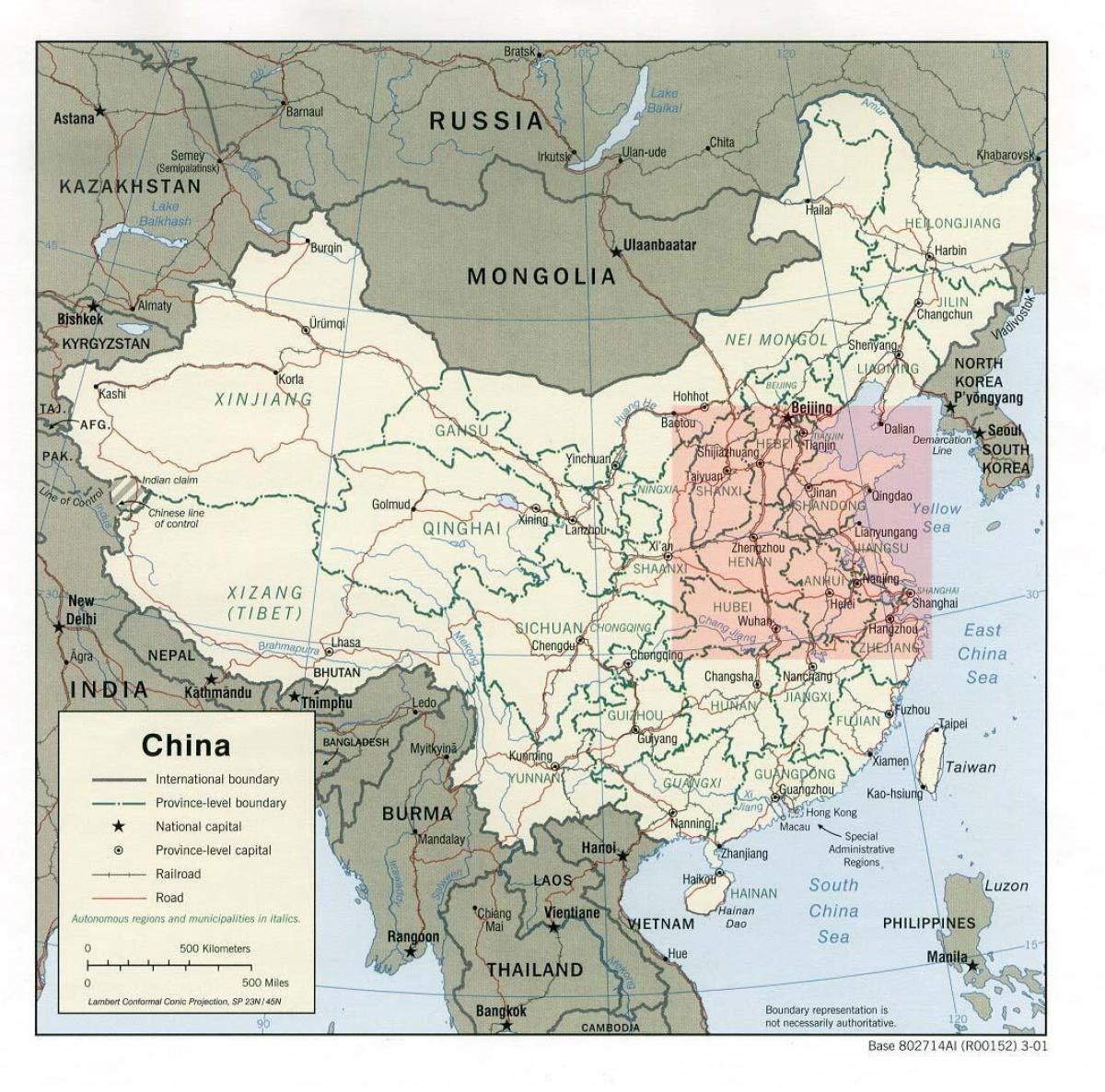 bản đồ của bắc Trung quốc đồng bằng