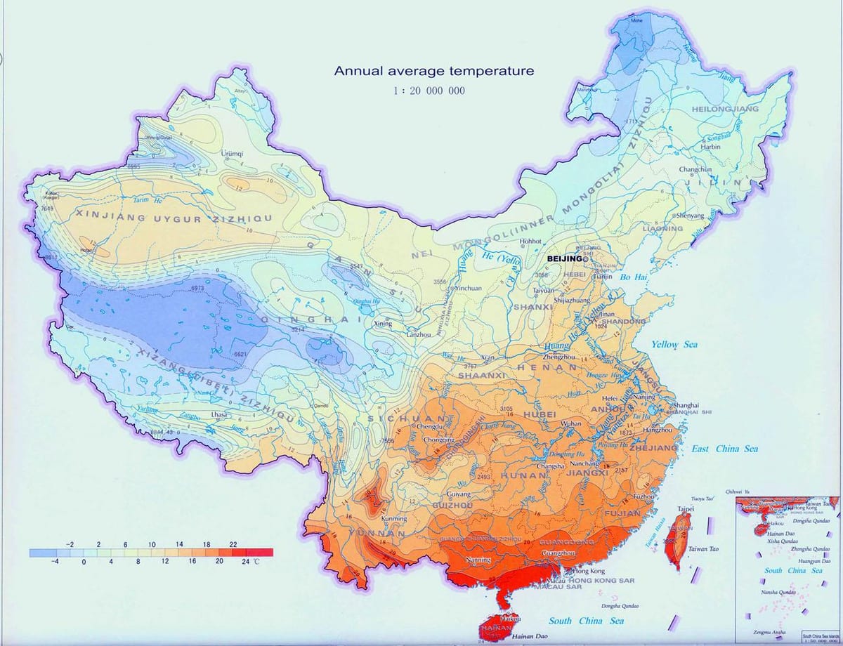 thời tiết bản đồ Trung quốc