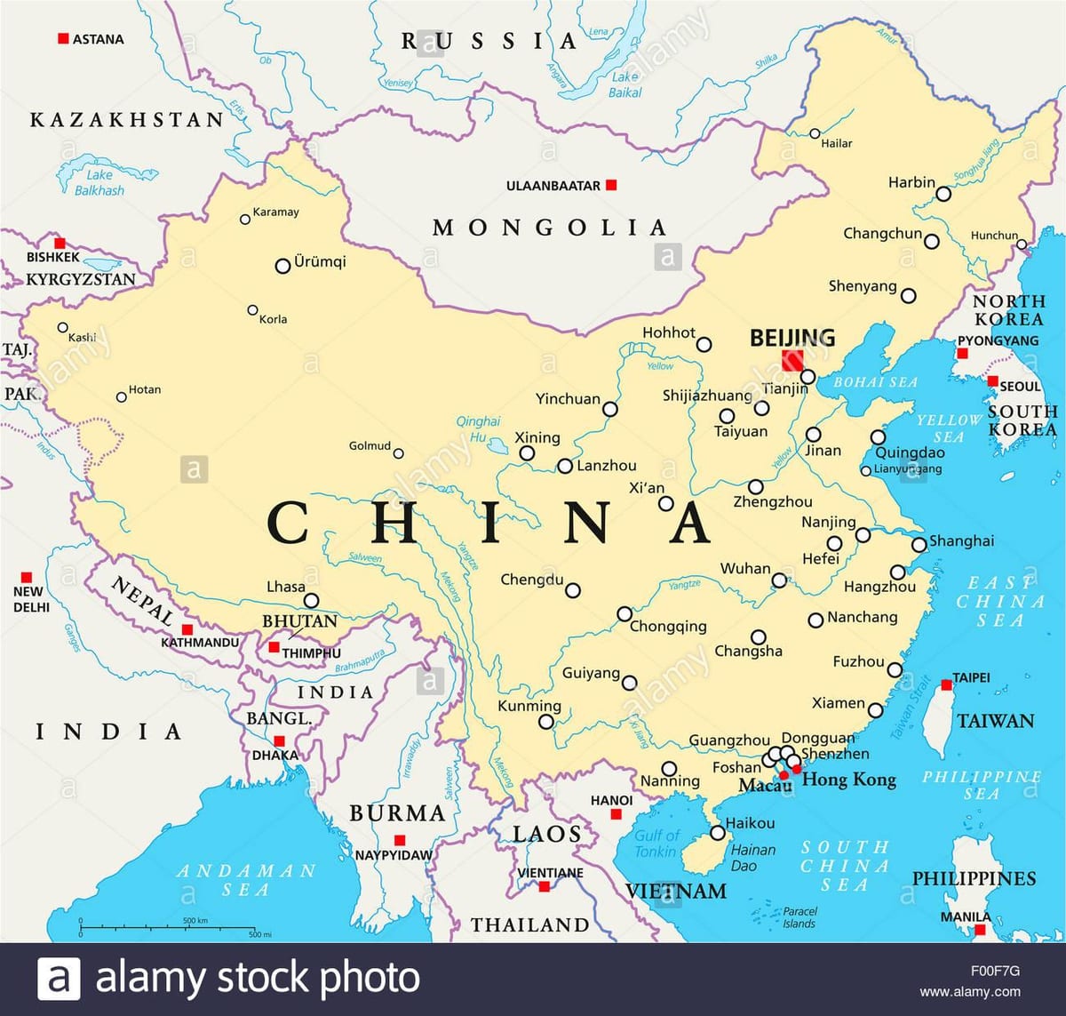 Trung quốc vốn bản đồ thành phố