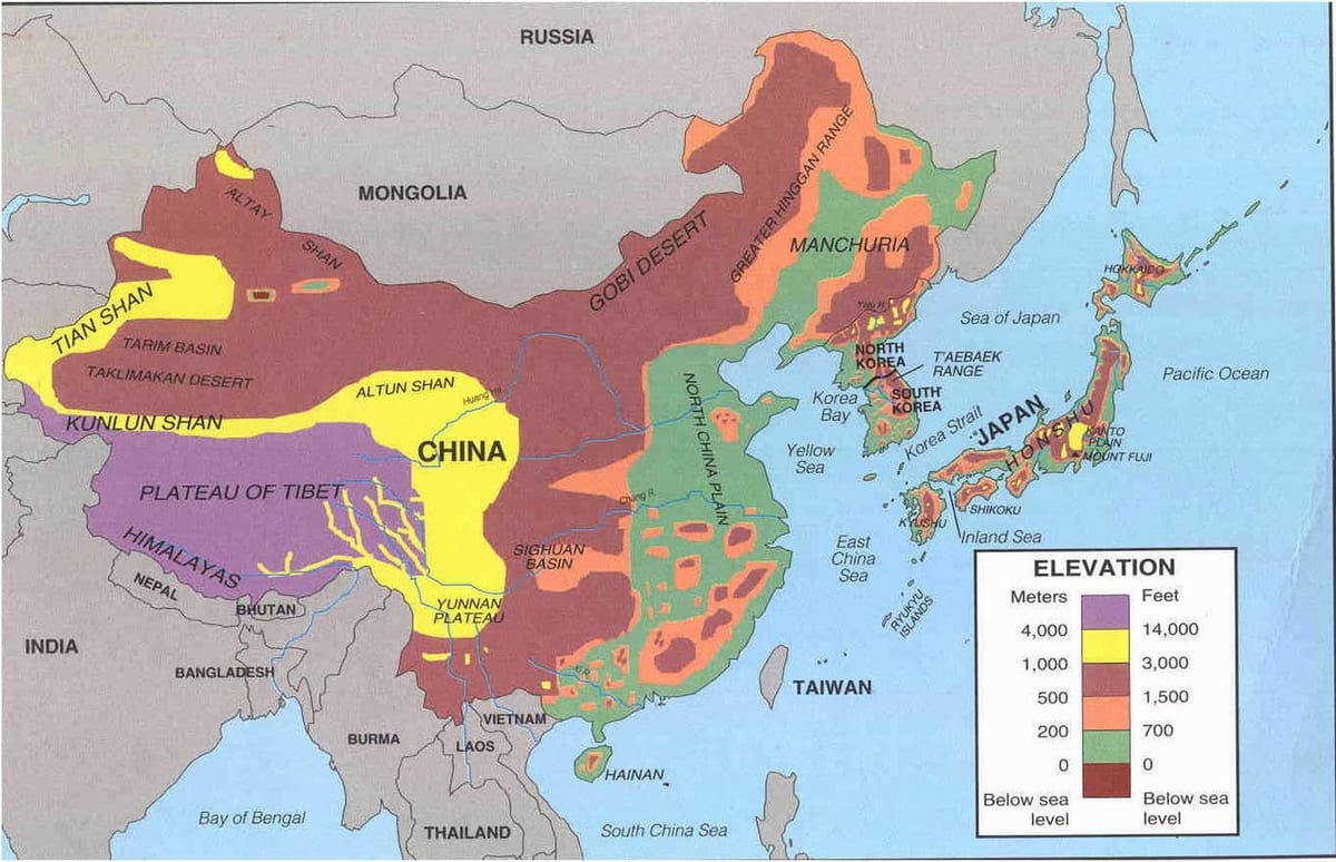 bản đồ của Trung hoa sa mạc