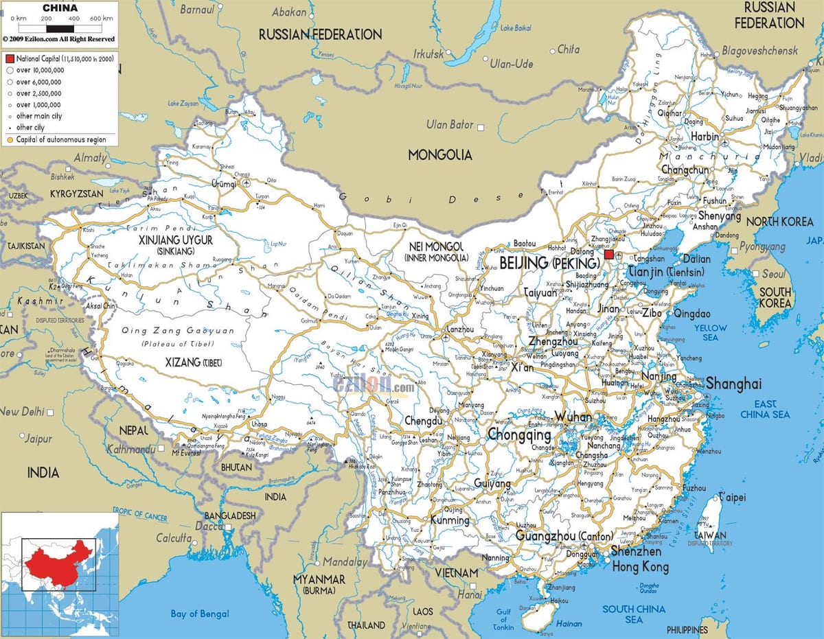 Trung quốc đường bản đồ