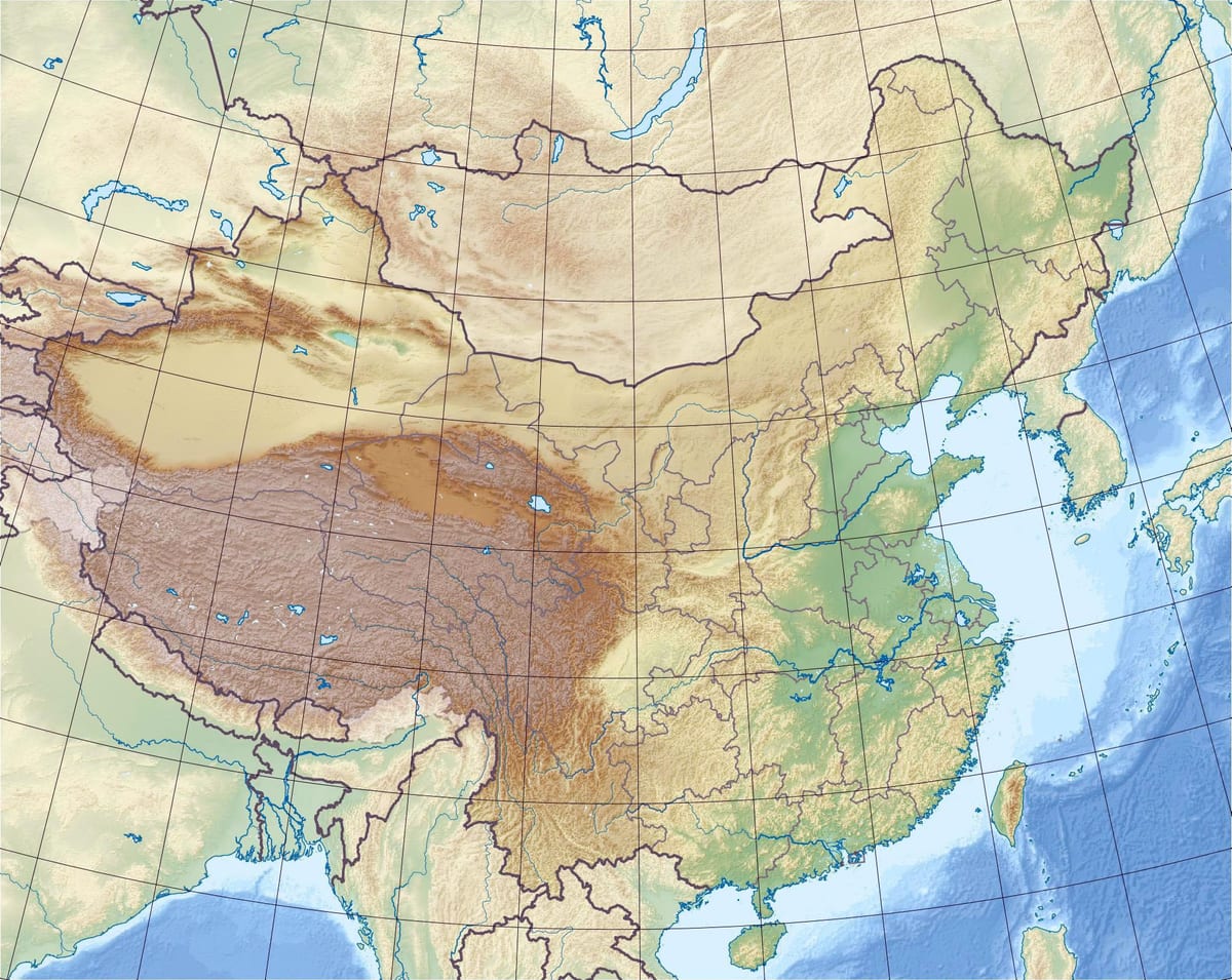 bản đồ cứu trợ của Trung quốc