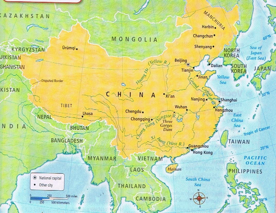 bản đồ của Trung quốc biên giới