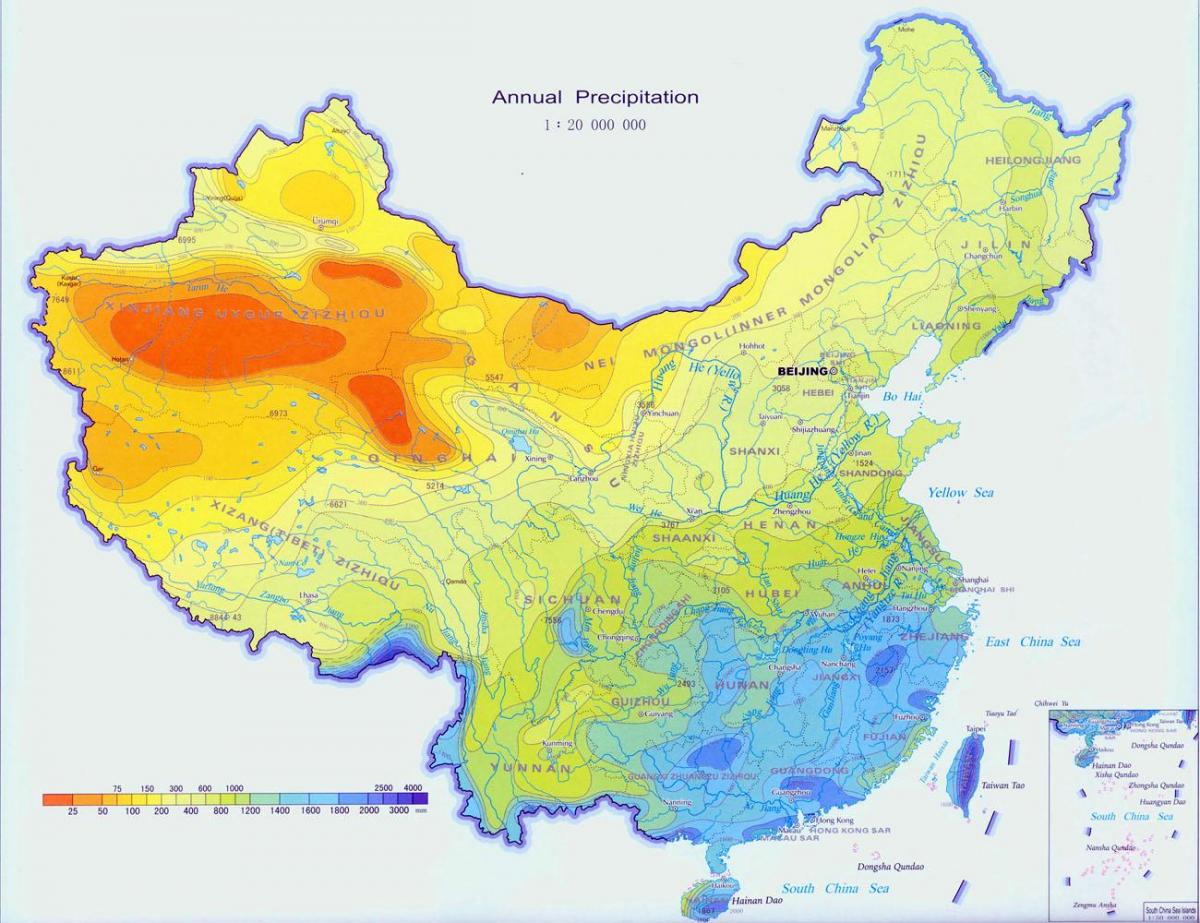 Trung quốc mưa bản đồ