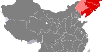 Đông bắc Trung quốc bản đồ