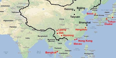 Nam Trung quốc bản đồ