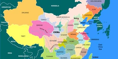 Bản đồ trung quốc với tỉnh