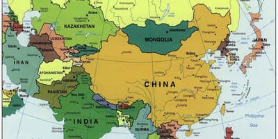 Trung quốc và nước xung quanh bản đồ