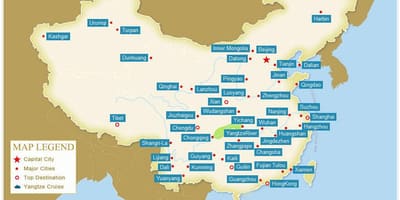 Bản đồ trung quốc với thành phố