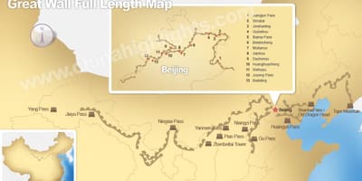 Vạn lý trường thành của Trung quốc bản đồ