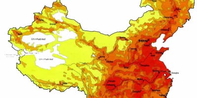 Mật độ dân bản đồ Trung quốc