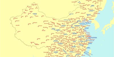 Trung quốc sân bay bản đồ
