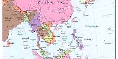 Bản đồ của Trung quốc con đường phía đông