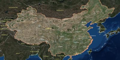 Trung quốc, bản đồ vệ tinh