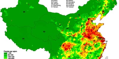 Dân bản đồ phân bố của Trung quốc