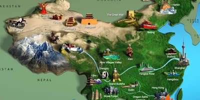 Bản đồ của Trung quốc điểm du lịch