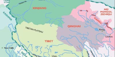Bản đồ của western China